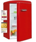 Exquisit Retro Vollraumk&uuml;hlschrank RKS120-V-H-160E rot | Nutzinhalt: 122 L |...