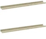 vidaXL Wandregale 2 Stk. Wei&szlig; und Sonoma-Eiche 80x9x3 cm