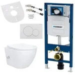 Sp&uuml;lrandloses Wand H&auml;nge WC Set Taharet Toilette Randlos kompatibel mit...