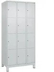 C+P Schlie&szlig;fachschrank Classic PLUS, F&uuml;&szlig;e, 3 Abteile, 1950x900x500mm, 7035/7035