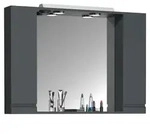 VCM Badm&ouml;bel Spiegelschrank Silora Anthrazit H. 71 x B. 100 x T. 14 cm