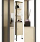 VCM Badm&ouml;bel Hochschrank Edino Honig-Eiche H. 185 x B. 33 x T. 30 cm