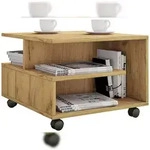 VCM Beistelltisch & Couchtisch Stango Honig-Eiche H. 40 x B. 50 x T. 50 cm
