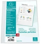 Exacompta 51000E 10x Packung mit 100 Prospekth&uuml;llen PP genarbt 50&mu; - A5 -...