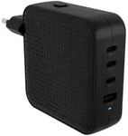 Targus Hyper HyperJuice 100W USB-C GaN Travel Charger (3C+1A) - Black