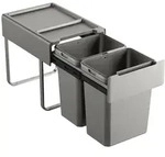 SVITA EM2x20 Einbaum&uuml;lleimer 40L (2x20L) 2 F&auml;cher mit Deckel M&uuml;lltrennsystem