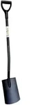 BURI Ergonomic Flachspaten mit D-Stiel schwarz G&auml;rtnerspaten Gartenspaten