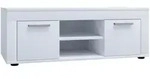 Ebuy24 UsiloL TV Tisch 2 T&uuml;ren wei&szlig;.