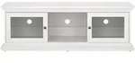 Ebuy24 Venedig TV Tisch 2 Glast&uuml;ren und 1 Glasboden wei&szlig;.