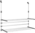 vidaXL W&auml;schetrockner f&uuml;r Balkon 89x25x(60-95) cm Aluminium