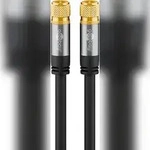 Goobay 70666 SAT Antennenkabel (135 dB typ), 4x geschirmt, 3 m, Schwarz -...