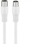 Goobay 58811 Antennenkabel (class A+, >95 dB), 3x geschirmt, 10 m, Wei&szlig; -