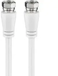 Goobay 66625 SAT Antennenkabel (class A, >85 dB), 2x geschirmt, 10 m, Wei&szlig; -