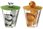 Leonardo BAMBINI 2er Set Kinderbecher mit Deckel 'L&ouml;we' & 'Panda'
