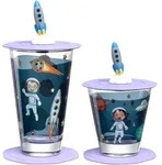 Leonardo BAMBINI Avventura Kinderbecher Weltall 215 ml & 300 ml 2er Set