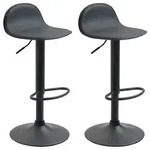 CLP 2er Set Barhocker Lana V2 Kunstleder schwarz/schwarz