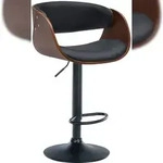 CLP Barhocker Portmore Kunstleder walnuss/schwarz/schwarz