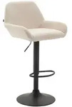 CLP Barhocker Braga Stoff creme/schwarz