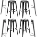 CLP 4er Set Barhocker Joshua schwarz