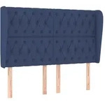 vidaXL Kopfteil mit Ohren Blau 147x23x118/128 cm Stoff
