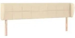 vidaXL Kopfteil mit Ohren Creme 203x23x78/88 cm Stoff