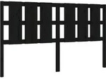 vidaXL Kopfteil Schwarz 165,5x4x100 cm Massivholz Kiefer