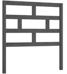 vidaXL Kopfteil Grau 81x4x100 cm Massivholz Kiefer