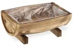 Relaxdays Blumenkasten Holz, 2er Set Pflanzkasten, HBT: 12,5 x 29,5 x 20 cm,...