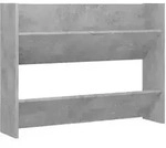 vidaXL Wand-Schuhschrank Betongrau 80x18x60 cm Holzwerkstoff