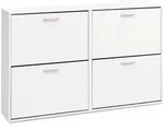 WOHNLING Schuhschrank WL5.829 Holz 120x81x24 cm Schuhregal Modern Schuhkipper