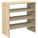vidaXL Schuhregale 2 Stk. Stapelbar Sonoma-Eiche 60x30x30,5 cm