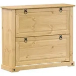 vidaXL Schuhschrank Corona 99x32x85 cm Massivholz Kiefer