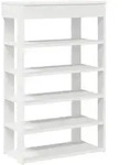 vidaXL Schuhregal Wei&szlig; 60x30x98 cm Holzwerkstoff