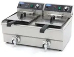 Elektro Fritteuse Maxima - 2 x 13 Liter mit Ablasshahn
