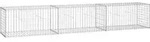 vidaXL Gabionenwand mit Abdeckung 300&times;50&times;50 cm Verzinkter Stahl