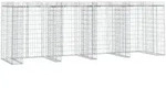 vidaXL Gabionen-M&uuml;lltonnenbox 350x91x120 cm Verzinktes Eisen
