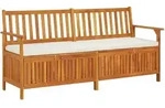 vidaXL Truhenbank mit Kissen 170 cm Massivholz Akazie