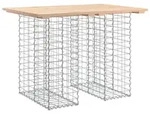 vidaXL Gartenbank aus Gabionen 100x70x72 cm Massivholz Kiefer