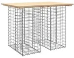 vidaXL Gartenbank aus Gabionen 100x70x72 cm Massivholz Kiefer