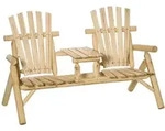 Outsunny - Gartenbank - 157L x 88B x 103H cm - naturholz