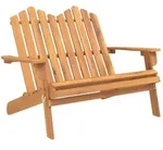 vidaXL Adirondack-Gartenbank 126 cm Massivholz Akazie