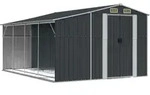 vidaXL Ger&auml;tehaus Anthrazit 277x365,5x179 cm Verzinkter Stahl
