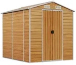 vidaXL Gartenhaus Hellbraun 191 x 215 x 198 cm Verzinkter Stahl