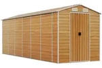vidaXL Ger&auml;tehaus Hellbraun 191x555x198 cm Verzinkter Stahl