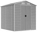vidaXL Gartenhaus Hellgrau 191 x 215 x 198 cm Verzinkter Stahl