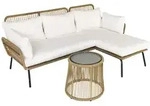 Outsunny - Gartenm&ouml;bel-Set - 125Lx77Wx82Hcm - Kaffee+Creme
