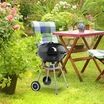 Relaxdays Relaxdays Kugelgrill mit Deckel, Ablage & Aschetopf, fahrbar, Garten & Relaxdays Relaxdays Kugelgrill mit Deckel, Ablage & Aschetopf, fahrbar, Garten &