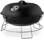 Relaxdays Kugelgrill, tragbar, mit Deckel, leckeres BBQ, Picknickgrill mit...