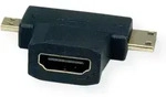 VALUE HDMI T-Adapter HDMI - HDMI Mini + HDMI Micro