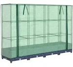 vidaXL Hochbeet mit Gew&auml;chshausabdeckung Rattanoptik 160x40x123 cm